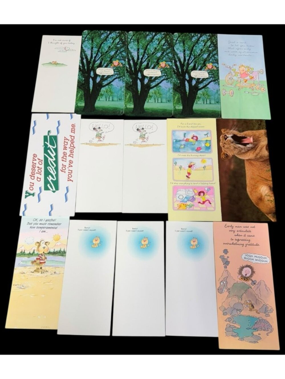 LOT (15) Vintage 1980s Hallmark Greeting Cards Thinking of You Sorry Thanks Tall